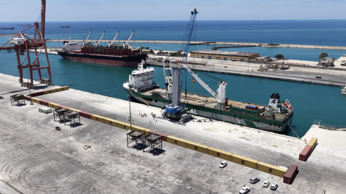 DP World has reached a milestone in the modernisation of the Port of Tartous with the arrival of the first of three new cranes.