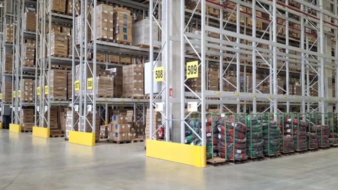 Schwalbe's baled goods at the Rhenus logistics center in Wesel Credits: Rhenus Warehousing Solutions SE & Co. KG