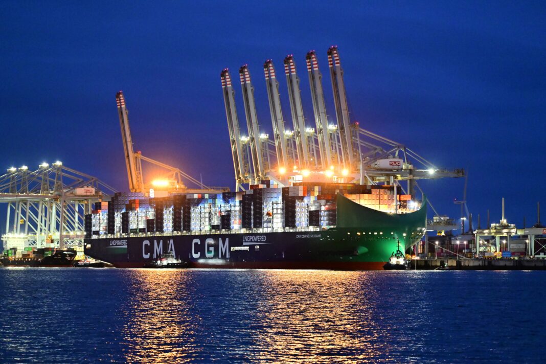 CMA CGM Notre Dame makes maiden call at Port of Rotterdam - Container News