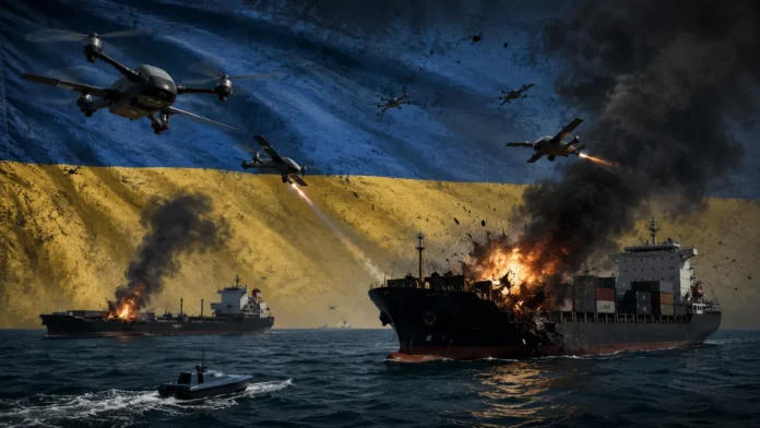Nine days, 116 vessels struck, and a chokepoint closed without a single declared blockade Ukraine has opened a third kinetic front.