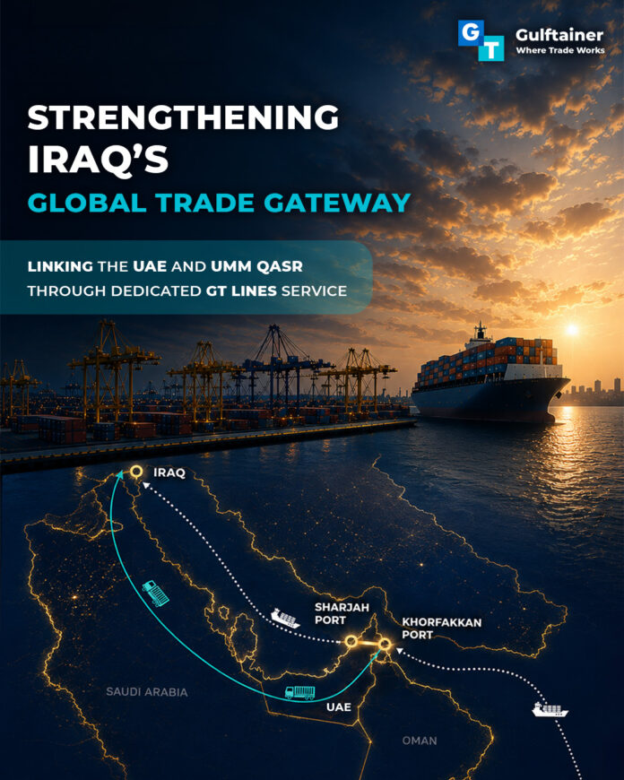 Gulftainer has announced the launch a dedicated feeder service connecting the UAE and Umm Qasr operated through its shipping arm GT Lines.