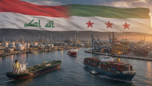 The Iraq–Syria arrangement a corridor, not yet a system contingent on trucking converting into fixed infrastructure.