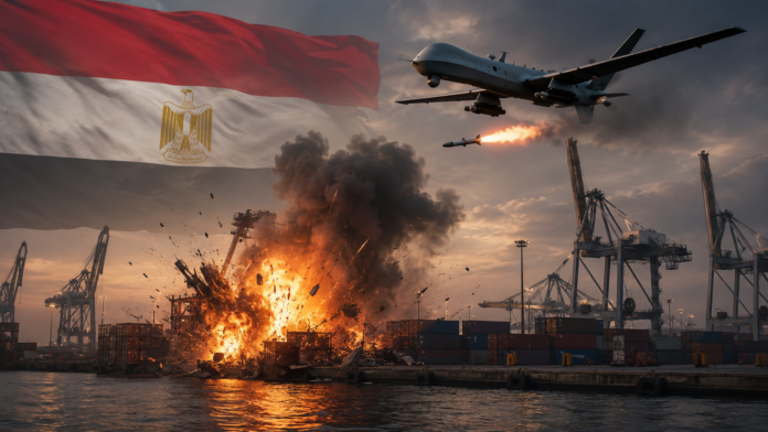 A single drone did in ninety seconds what two years of Houthi missiles could not: it moved the war to the safe side of the Suez Canal.
