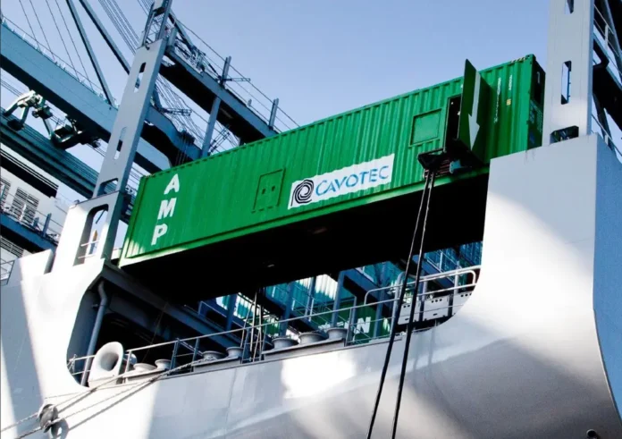 Cavotec´s PowerFit is a containerized ship-mounted cable management system.