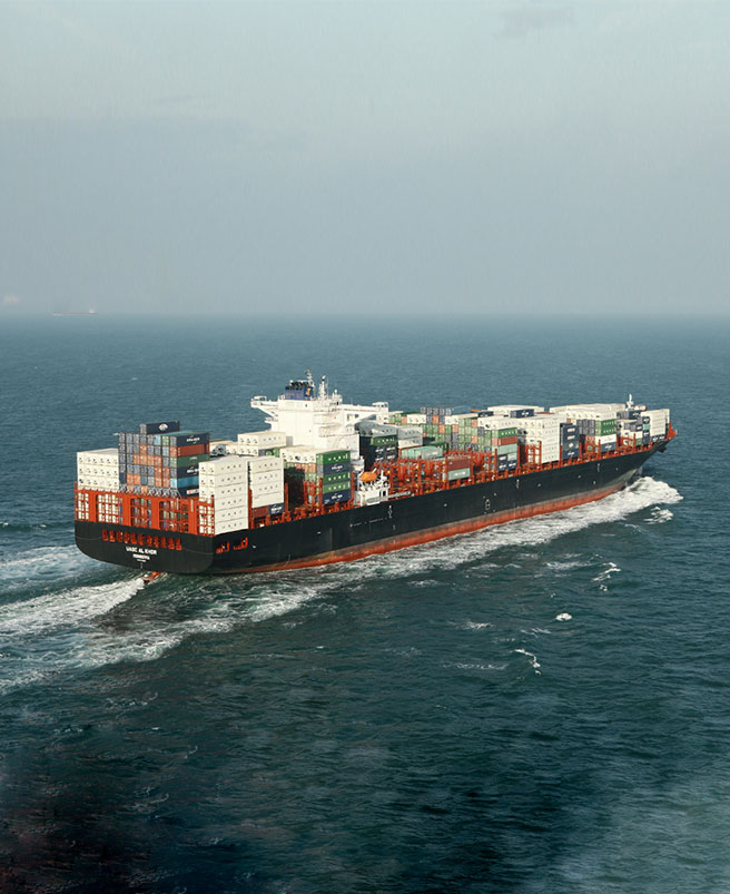 Anthea Y Global Ship Lease Anthea Y Global Ship Lease Vessel in the sea