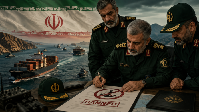 IRGC members ban foreign vessels