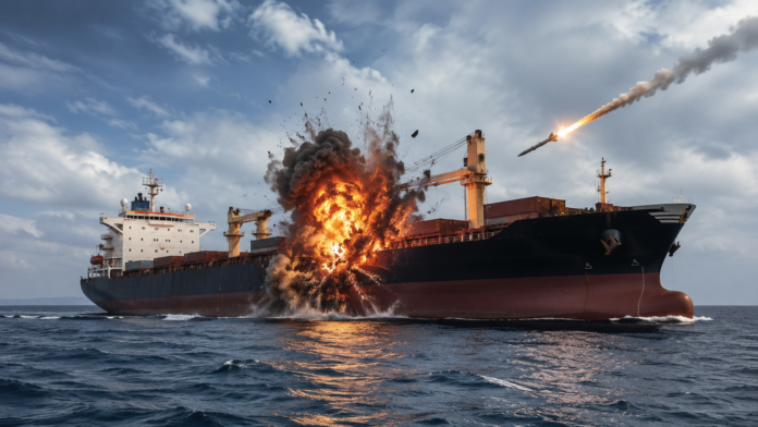 Strikes on commercial vessels.