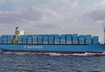 Maersk revises Rhine low water surcharges CGI-generated image of a 8,700 TEU Maersk Lima class