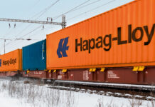 Hapag-Lloyd sets Americas GRI from East Coast South America Hapag lloyd container at train