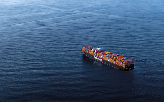 Hapag Lloyd vessel at sea
