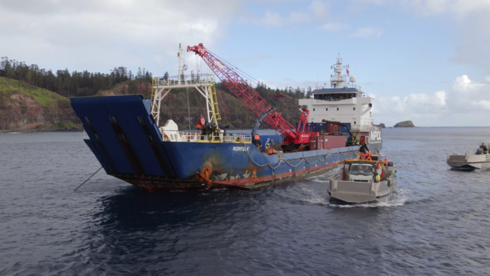 heavy lift voyage to Norfolk Island