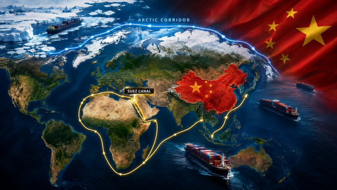 China's completion of a second commercial Arctic container voyage to Britain in 2026 should be read as a deliberate positioning.