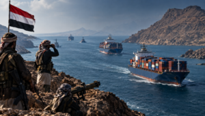 As Houthi forces took strategic spots around the Red Sea this was for the first time, an actor now held ground on it.