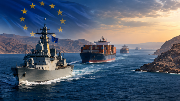 The EU says its naval mission needs more than ten warships. Its members are answering one flag at a time, and that may matter more.