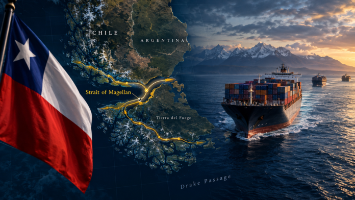 Drought in Panama and war in the Gulf are turning the Strait of Magellan into a new commercial asset for Chile.