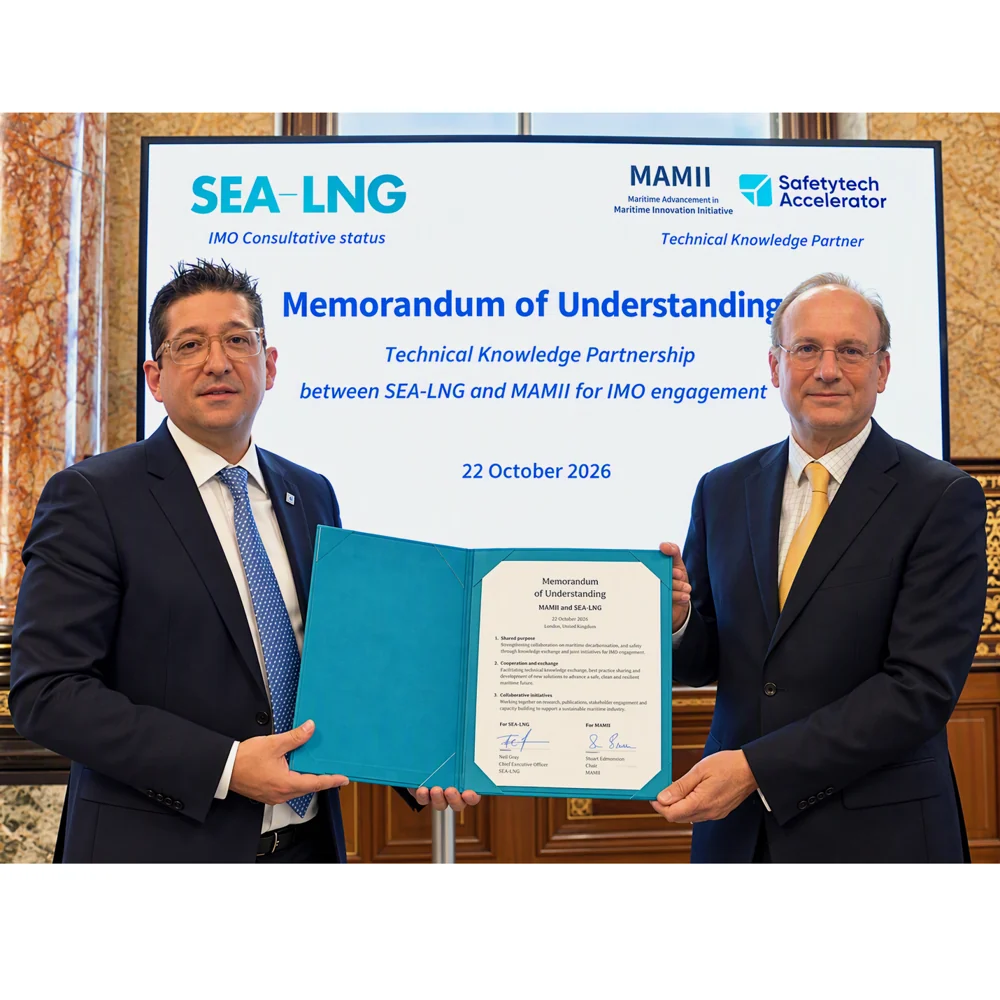 SEA-LNG and MAMII sign four-year partnership on methane emissions
