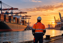 German port union accepts wage offer, indefinite strikes averted German port worker overlooking container ships and terminal cranes as the threat of indefinite strike action recedes following a new wage agreement.